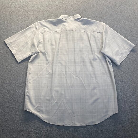 Orvis Tech Work Shirt Mens Extra Large Gray Performance Short Sleeve Plaid - Picture 2 of 10